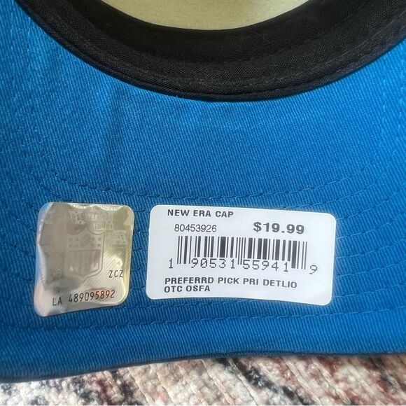 New Era NWT Detroit Lions NFL Football Blue NFL Cap Embroidered Logo Hat OSFA - Picture 4 of 7